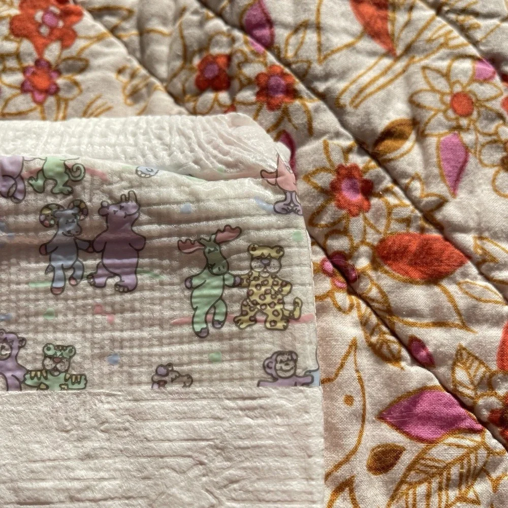 Vintage Huggies Size 3 Ultratrim 1993 USA Diaper Circus Bear Rhino Plastic Print